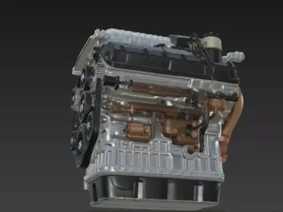 Range Rover Supercharged V8 Engine 50L High-Detail 3D model