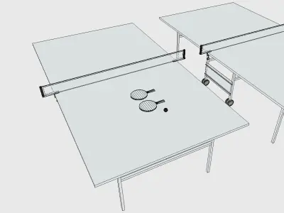 Table Tennis Low-poly 3D model