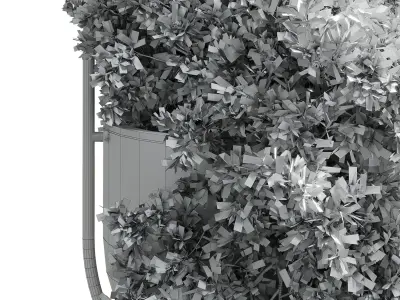 Indoor plants hanging pot-metal vase 12 3D model