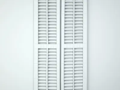 Antique Pair of Kira Shutter Doors 3D model