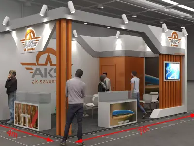 Stand Exhibition 02 3D model