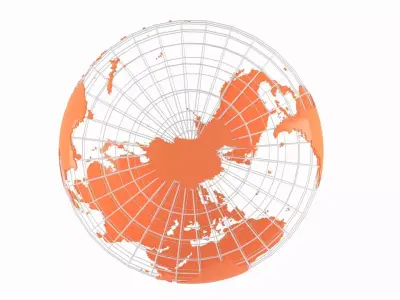 Globe News Skeleton Coral Color 3D model