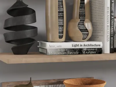 vase decorative set 01 3D model