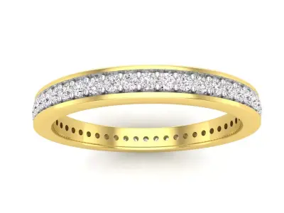 AV 608 Ladies Eternity Anniversary Stackable Ring Wedding Band 3D print model