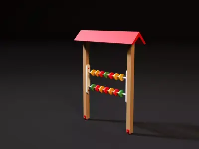 Childrens abacus 3D model