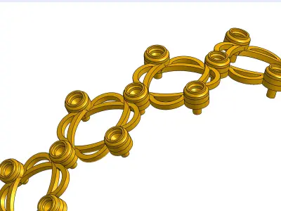 Bangle into ring cad file 3D print model