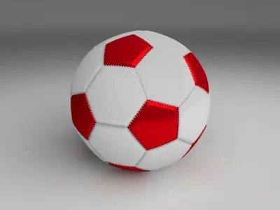 Classic High Quality Football Low-poly 3D model