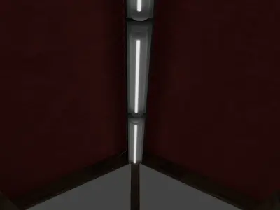 Carport barn with roof Low-poly 3D model