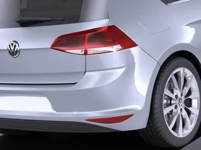 Vw Golf VII 3doors 2013 VRAY 3D model
