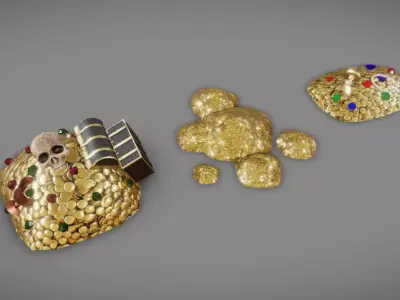 Treasure Pack Low-poly 3D model