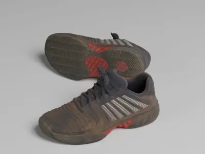 Dirty tennis shoes 3D model