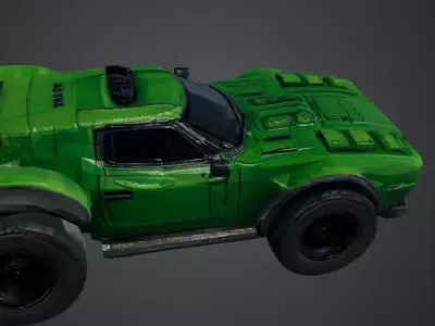 Stylized Monster Truck - Game Ready Low-poly 3D model