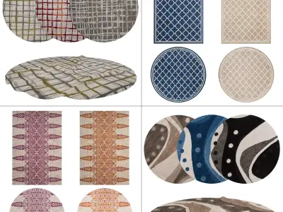 4 in 1 Rug Collection No 9 Low-poly 3D model