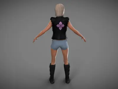 Realistic Game Ready Woman Character Laura Low-poly 3D model