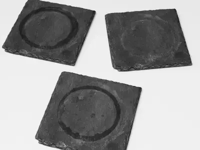 Slate Coasters 1 3D model