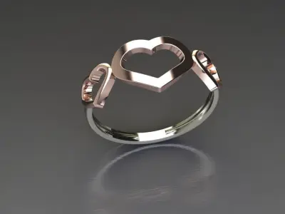Heart ring 16 3D print model