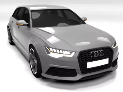AUDI RS6 2015 Low-poly 3D model