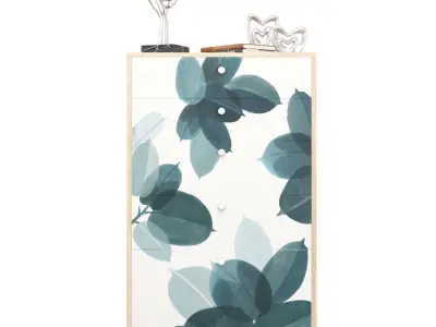 High chest of drawers FR024 3D model