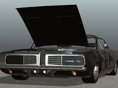 1969 Charger Viper RT - High Poly 3D model