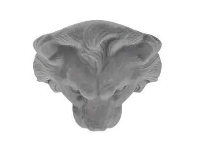 Lion Head 02 3D model
