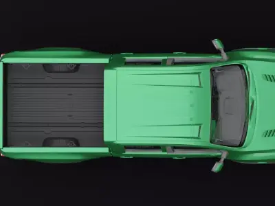 Nissan 4x4 Car Metallic Green Low-poly 3D model