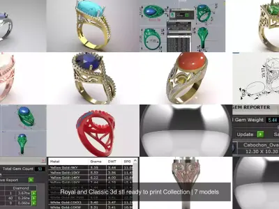 Royal and Classic 3d stl ready to print Collection 3D Model Pack