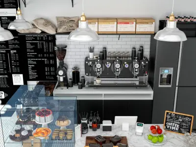 Coffee Kiosk 8 3D model