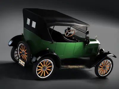 classic car 1924 3D model