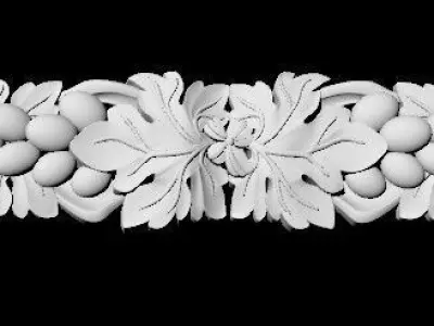 Central decor ornament for furniture 3D model 727