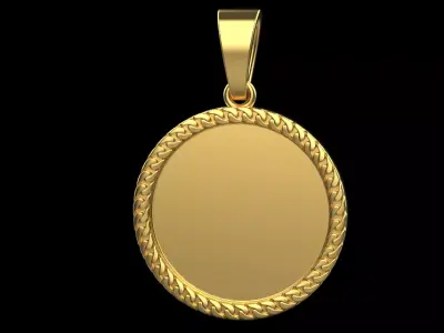 Cuban Link Pendant 25mm Frame for Pendants 3D print model