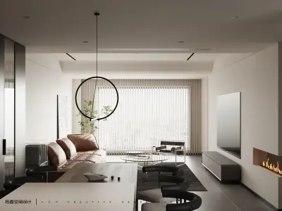 A Seamless Blend of Comfort and Style in 3D Living Spaces 3D model