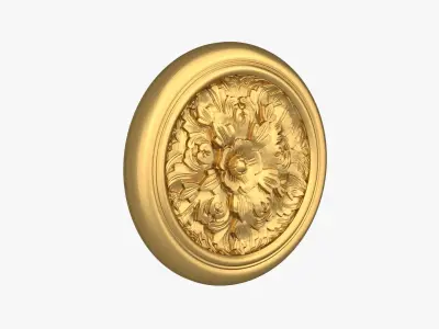 Classic round decor ornament 268 3D model