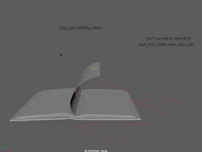 openable book 3D model