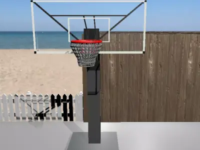 FBX  Basketball hoop Low-poly 3D model