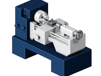 Educational Lathe Machine Toy 3D model
