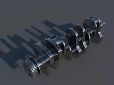 Crankshaft Low-poly 3D model