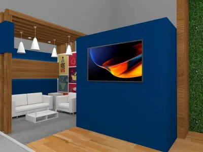 48sqmt exhibition stall 16x3mtr  3D model