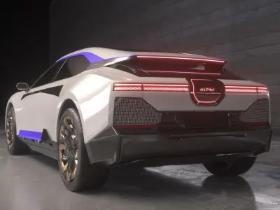 Hiphy Z Concept car electric vehicle 3D model