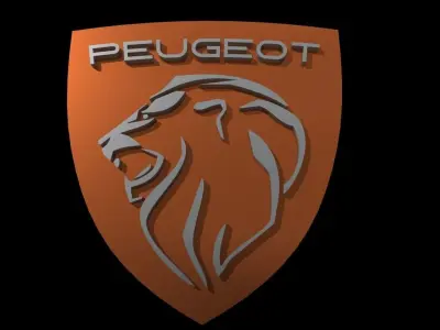 FREE LOGO PEUGEOT 3D Free 3D model