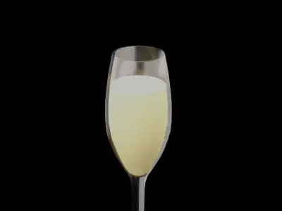 Christmas Wine Glass Low-poly 3D model