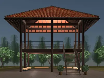 Tropical pavilion 2314 3D model