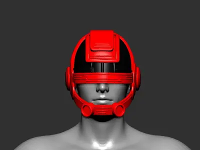 helmet high poly sculpt 3d printable  3D model 28