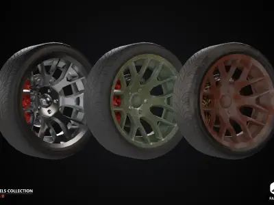 RIMS II - Wheels Collection  - All Formats Low-poly 3D model
