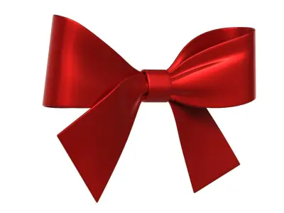 Christmas Bow Ribbon 84 Low-poly 3D model