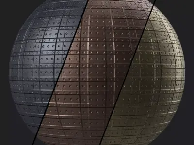 Metal Materials 64- Metal panels By Painting - Pbr 4k Seamless Texture