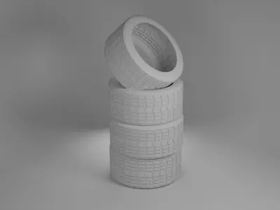 Unbranded tires Low-poly 3D model