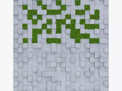 Concrete wall panel 3D model