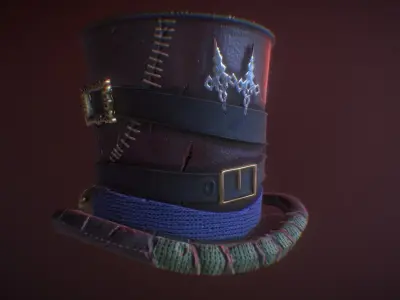 Mad Hatters Hat Low-poly 3D model