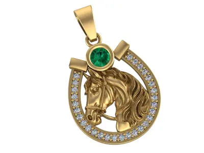 Horse Necklace New 3D print model