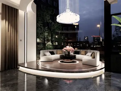 Luxury lobby for a villa 3D model